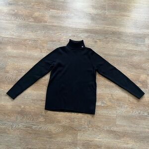 Lauren Ralph Lauren Ribbed Turtleneck Sweater | Black Minimal | Womens Large